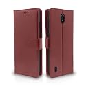 Pikkme Nokia C01 Plus Flip Cover | PU Leather Finish | 360 Protection | Wallet &amp; Stand | Strong Magnetic Flip Case for Nokia C01 Plus (Brown)