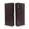 Pikkme Nokia C12 / Nokia C12 Pro Flip Cover Leather Finish | Inside TPU with Card Pockets | Wallet Stand and Shock Proof | Complete Protection Flip Case (Coffee)