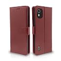 Pikkme Nokia C12 / Nokia C12 Pro Flip Cover Leather Finish | Inside TPU with Card Pockets | Wallet Stand and Shock Proof | Complete Protection Flip Case (Brown)