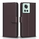 Pikkme OnePlus 10R 5G / 10R Prime 5G Flip Case Leather Finish | Inside TPU with Card Pockets | Wallet Stand and Shock Proof | Magnetic Closing | Complete Protection Flip Cover (Coffee)
