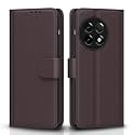 Pikkme OnePlus 11R 5G Flip Cover Leather Finish | Inside TPU with Card Pockets | Wallet Stand and Shock Proof | Complete Protection Flip Case (Coffee)