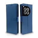 Pikkme OnePlus 12 5G Flip Cover Leather Finish | Inside TPU with Card Pockets | Wallet Stand and Shock Proof | Complete Protection Flip Case (Blue)