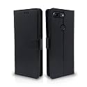 Pikkme Oneplus 5T Flip Case Leather Finish | Inside TPU with Card Pockets | Wallet Stand and Shock Proof | Magnetic Closing | Complete Protection Flip Cover for Oneplus 5T (Black)