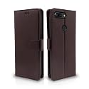 Pikkme Oneplus 5T Flip Case Leather Finish | Inside TPU with Card Pockets | Wallet Stand and Shock Proof | Magnetic Closing | Complete Protection Flip Cover for Oneplus 5T (Coffee)