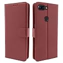 Pikkme Oneplus 5T Flip Cover Magnetic Leather Wallet Case Shockproof TPU for Oneplus 5T (Brown)