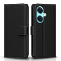 Pikkme OnePlus Nord Ce 3 5G Flip Cover Leather Finish | Inside TPU with Card Pockets | Wallet Stand and Shock Proof | Complete Protection Flip Case (Black)