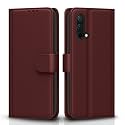 Pikkme OnePlus Nord Ce 5G Flip Cover Leather Finish | Inside TPU with Card Pockets | Wallet Stand and Shock Proof | Complete Protection Flip Case (Brown)