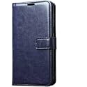 Pikkme Oppo A12 Flip Cover Magnetic Leather Wallet Case Shockproof TPU for Oppo A12 (Blue)