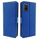 Pikkme Oppo A52 Flip Case Leather Finish | Inside TPU with Card Pockets | Wallet Stand and Shock Proof | Magnetic Closing | Complete Protection Flip Cover for Oppo A52 (Blue)