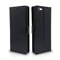 Pikkme Oppo F1s Flip Cover Leather Finish | Inside TPU with Card Pockets | Wallet Stand and Shock Proof | Magnetic Closing | Complete Protection Flip Case (Black)