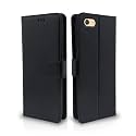 Pikkme Oppo F3 Flip Cover Leather Finish | Inside TPU with Card Pockets | Wallet Stand and Shock Proof | Magnetic Closing | Complete Protection Flip Case (Black)