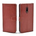 Pikkme Oppo K3 Case | Brown Leather Finish | Inside TPU with Card Holder | Wallet Stand | Shock Proof | Magnetic Closure | 360 Degree Complete Protection Flip Cover for Oppo K3