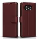 Pikkme Poco X3 Leather Flip Cover Wallet Case for Poco X3 (Brown)