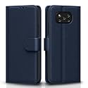 Pikkme Poco X3 Leather Flip Cover Wallet Case for Poco X3 (Blue)