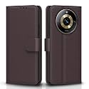 Pikkme Realme 11 Pro / 11 Pro Plus 5G / Narzo 60 Pro 5G Flip Cover Leather Finish | Inside TPU with Card Pockets | Wallet Stand and Shock Proof | Complete Protection Flip Case (Coffee)