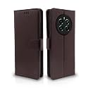 Pikkme Realme 12 Plus 5G Flip Cover Leather Finish | Inside TPU with Card Pockets | Wallet Stand and Shock Proof | Complete Protection Flip Case (Coffee)