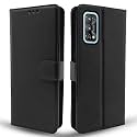 Pikkme Realme 7 Pro Flip Case Leather Finish | Inside TPU with Card Pockets | Wallet Stand and Shock Proof | Magnetic Closing | Complete Protection Flip Cover for Realme 7 Pro (Black)