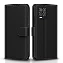 Pikkme Realme 8 4G / 8 Pro Flip Case Leather Finish | Inside TPU with Card Pockets | Wallet Stand and Shock Proof | Magnetic Closing | Complete Protection Flip Cover for Realme 8 4G / 8 Pro (Black)