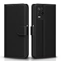 Pikkme Realme 9 5G / 8s 5G / 8 5G / Narzo 30 5G Flip Case Leather Finish | Inside TPU with Card Pockets | Wallet Stand and Shock Proof | Magnetic Closing | Complete Protection Flip Cover (Black)