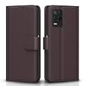 Pikkme Realme 9 5G / 8s 5G / 8 5G / Narzo 30 5G Flip Case Leather Finish | Inside TPU with Card Pockets | Wallet Stand and Shock Proof | Magnetic Closing | Complete Protection Flip Cover (Coffee)