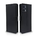 Pikkme Realme 9 Pro Flip Case Leather Finish | Inside TPU with Card Pockets | Wallet Stand and Shock Proof | Magnetic Closing | Complete Protection Flip Cover for Realme 9 Pro (Black)