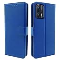 Pikkme Realme 9 Pro Flip Case Leather Finish | Inside TPU with Card Pockets | Wallet Stand and Shock Proof | Magnetic Closing | Complete Protection Flip Cover for Realme 9 Pro (Blue)