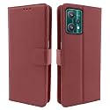 Pikkme Realme 9 Pro Flip Case Leather Finish | Inside TPU with Card Pockets | Wallet Stand and Shock Proof | Magnetic Closing | Complete Protection Flip Cover for Realme 9 Pro (Brown)