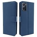 Pikkme Realme 9i Flip Case Leather Finish | Inside TPU with Card Pockets | Wallet Stand and Shock Proof | Magnetic Closing | Complete Protection Flip Cover for Realme 9i (Blue)