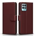 Pikkme Realme Narzo 50 5G / Oppo K10 5G / Oppo A57 Flip Case Leather Finish | Inside TPU with Card Pockets | Wallet Stand and Shock Proof | Magnetic Closing | Complete Protection Flip Cover (Brown)