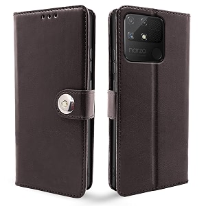 Pikkme Realme Narzo 50A Flip Cover Leather