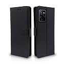 Pikkme Realme Narzo 50A Prime Flip Case Leather Finish | Inside TPU with Card Pockets | Wallet Stand and Shock Proof | Magnetic Closing | Complete Protection Flip Cover (Black)