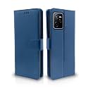 Pikkme Realme Narzo 50A Prime Flip Case Leather Finish | Inside TPU with Card Pockets | Wallet Stand and Shock Proof | Magnetic Closing | Complete Protection Flip Cover (Blue)