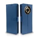 Pikkme Realme Narzo 60 5G Flip Cover Leather Finish | Inside TPU with Card Pockets | Wallet Stand and Shock Proof | Complete Protection Flip Case (Blue)