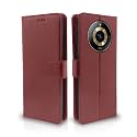 Pikkme Realme Narzo 60 5G Flip Cover Leather Finish | Inside TPU with Card Pockets | Wallet Stand and Shock Proof | Complete Protection Flip Case (Brown)