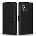 Pikkme Redmi 12C / Poco C55 Flip Cover Leather Finish | Inside TPU with Card Pockets | Wallet Stand and Shock Proof | Complete Protection Flip Case (Black)
