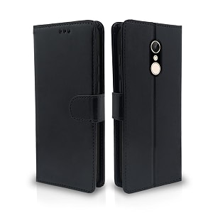 pikkme redmi 5 flip cover leather finish  inside tpu with card pockets  wallet stand and shock proof  complete protection flip case black