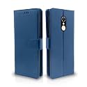 Pikkme Redmi 5 Flip Cover Leather Finish | Inside TPU with Card Pockets | Wallet Stand and Shock Proof | Complete Protection Flip Case (Blue)