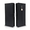 Pikkme Redmi 5 Flip Cover Leather Finish | Inside TPU with Card Pockets | Wallet Stand and Shock Proof | Complete Protection Flip Case (Black)
