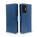Pikkme Redmi Note 10 Pro Max Leather Magnetic Flip Wallet Case Cover for Redmi Note 10 Pro Max (Blue)