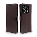 Pikkme Redmi Note 13 Pro 5G Flip Cover Leather Finish | Inside TPU with Card Pockets | Wallet Stand and Shock Proof | Complete Protection Flip Case (Coffee)
