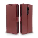 Pikkme Reno 2Z / 2F Flip Case Leather Finish | Inside TPU with Card Pockets | Wallet Stand and Shock Proof | Magnetic Closing | Complete Protection Flip Cover for Reno 2Z / 2F (Brown)