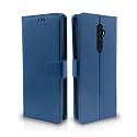 Pikkme Reno 2Z / 2F Flip Case Leather Finish | Inside TPU with Card Pockets | Wallet Stand and Shock Proof | Magnetic Closing | Complete Protection Flip Cover for Reno 2Z / 2F (Blue)
