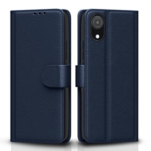 pikkme samsung galaxy a03 core flip cover  pu leather finish  360 protection  wallet amp stand  strong magnetic flip case for samsung galaxy a03 core blue