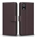 Pikkme Samsung Galaxy A03 Core Flip Case Leather Finish | Inside TPU with Card Pockets | Wallet Stand and Shock Proof | Magnetic Closing | Complete Protection Flip Cover (Coffee)
