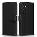 Pikkme Samsung Galaxy A25 5G Flip Cover Leather Finish | Inside TPU with Card Pockets | Wallet Stand and Shock Proof | Magnetic Closing | Complete Protection Flip Case (Black)