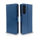Pikkme Samsung Galaxy A35 5G Flip Cover Leather Finish | Inside TPU with Card Pockets | Wallet Stand and Shock Proof | Complete Protection Flip Case (Blue)