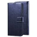 Pikkme Samsung Galaxy A42 Leather Flip Cover Wallet Case for Samsung Galaxy A42 (Blue)