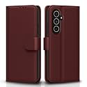 Pikkme Samsung Galaxy A54 5G Flip Cover Leather Finish | Wallet Stand and Shock Proof | Inside TPU with Card Pockets | Complete Protection Flip Case (Brown)
