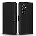 Pikkme Samsung Galaxy A54 5G Flip Cover Leather Finish | Inside TPU with Card Pockets | Wallet Stand and Shock Proof | Complete Protection Flip Case (Black)