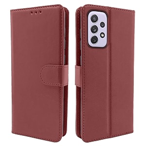 pikkme samsung galaxy a72 vintage flip cover leather wallet case amp cover shockproof tpu for samsung galaxy a72 brown
